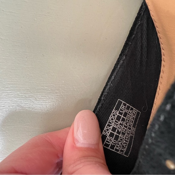 Soludos Colette Brass Studs Block Heels 10 - Picture 2 of 9